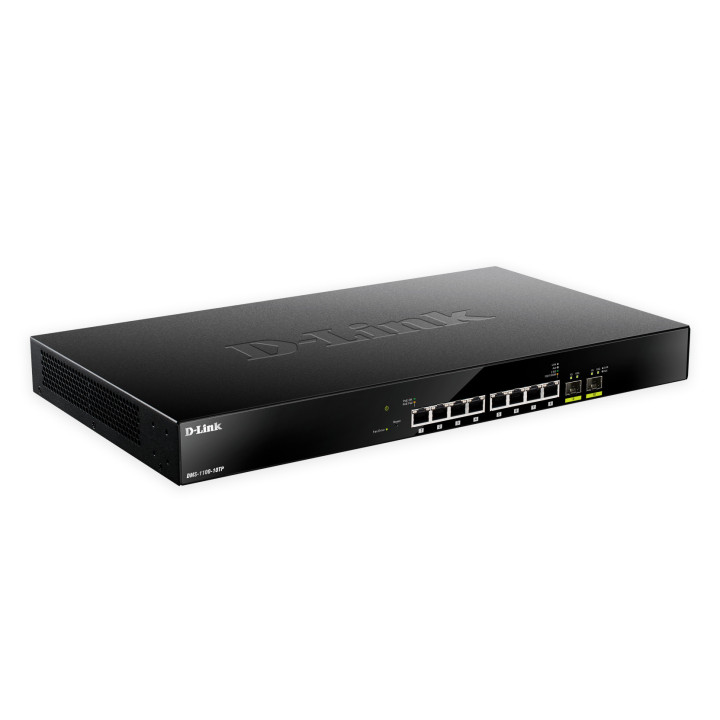 D-Link DMS-1100-10TP switch de rede Gerido L2 2.5G Ethernet (100 1000 2500) Power over Ethernet (PoE) 1U Preto