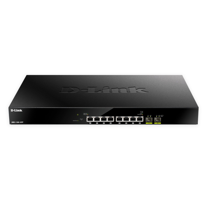 D-Link DMS-1100-10TP switch de rede Gerido L2 2.5G Ethernet (100 1000 2500) Power over Ethernet (PoE) 1U Preto