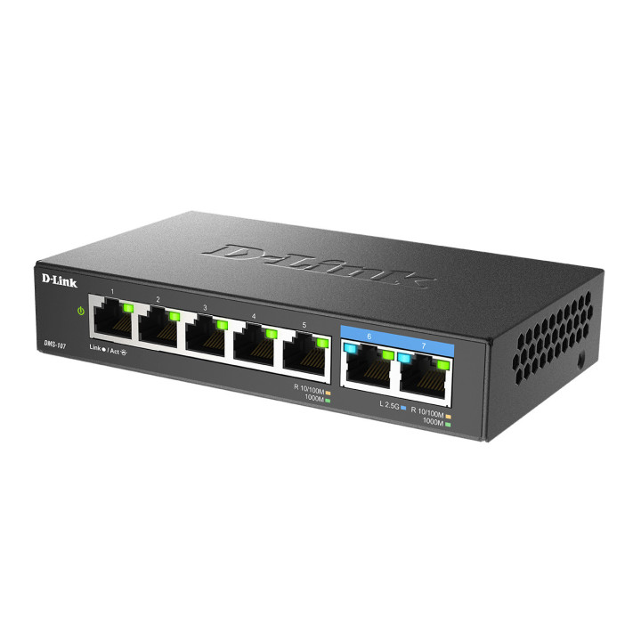 D-Link DMS-107 E switch de rede Não-gerido Gigabit Ethernet (10 100 1000) Preto
