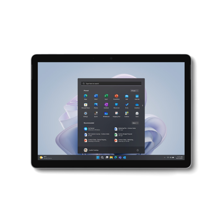 Microsoft Surface Go 4 Intel® N 128 GB 26,7 cm (10.5") 8 GB Wi-Fi 6 (802.11ax) Windows 11 Pro Platina