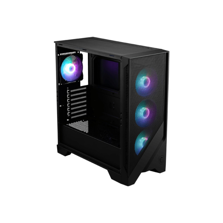 MSI MAG FORGE 320R AIRFLOW caixa para computador Micro Tower Preto, Transparente