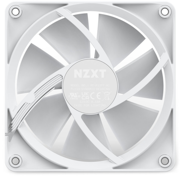 Ventoinha NZXT F120 RGB 120mm Branca