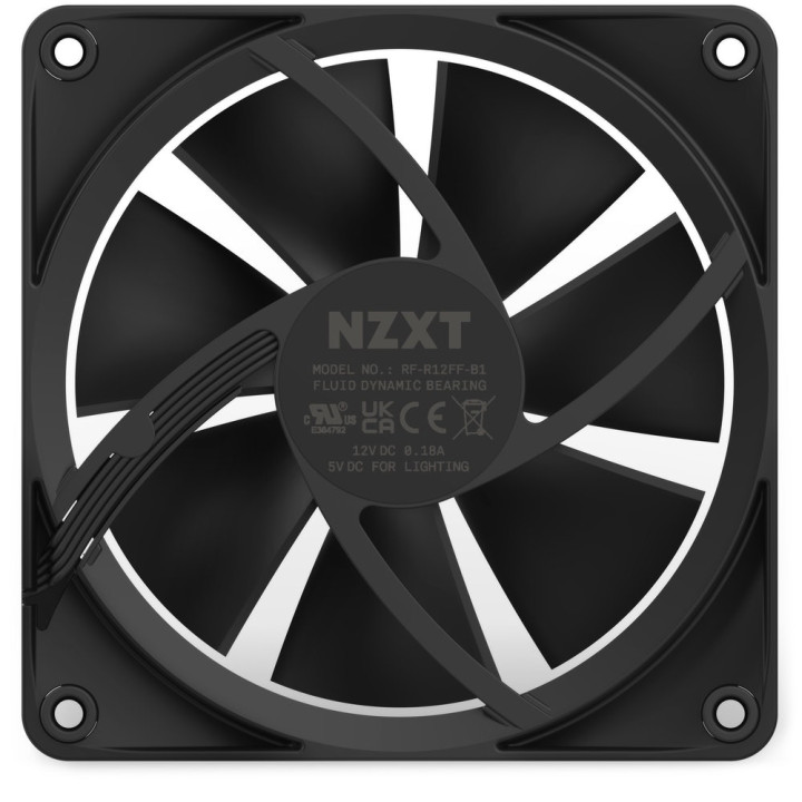 Ventoinha NZXT F120 RGB 120mm Preta