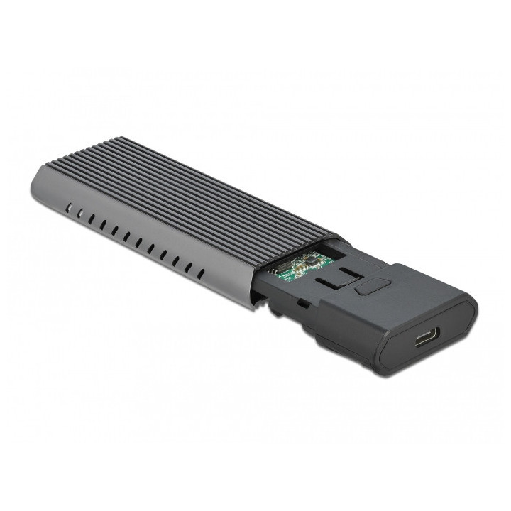 DeLOCK 42638 Caixa para Discos Rígidos Compartimento SSD Preto, Cinzento M.2