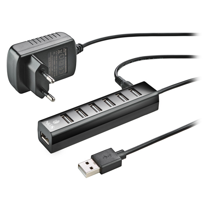 NGS IHUB7 TINY USB 2.0 480 Mbit s Preto