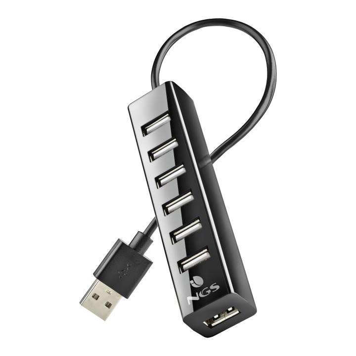 NGS IHUB7 TINY USB 2.0 480 Mbit s Preto