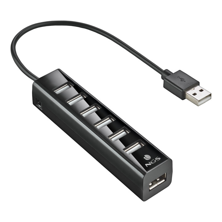 NGS IHUB7 TINY USB 2.0 480 Mbit s Preto