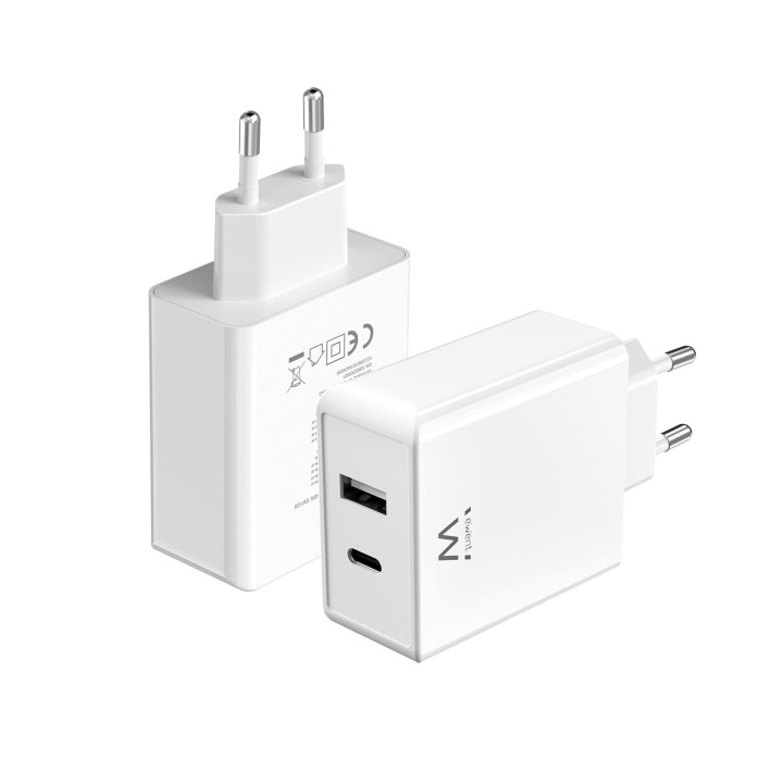 Ewent EW1328 carregador de dispositivos móveis Universal Branco AC Carregamento rápido Interior