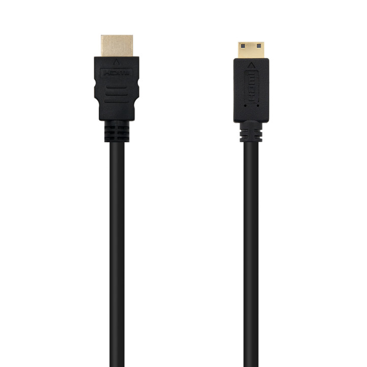 Nanocable 10.15.0902 cabo HDMI 1,8 m HDMI Type A (Standard) HDMI Type C (Mini) Preto