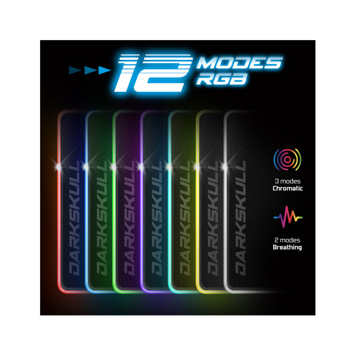 Spirit of Gamer Darkskull Hub RGB - XXXL Tapete Gaming Preto