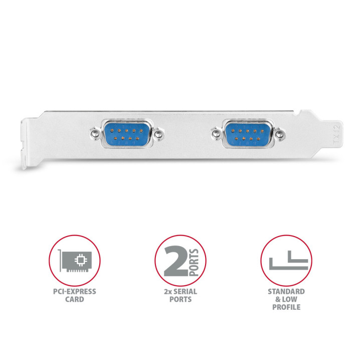 Axagon PCEA-S2N placa adaptador de interface Interno RS-232