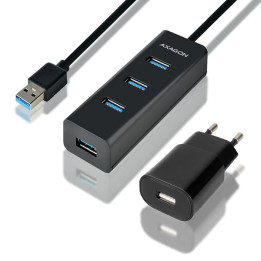 Axagon HUE-S2BP hub de interface USB 3.2 Gen 1 (3.1 Gen 1) Type-A 5000 Mbit s Preto