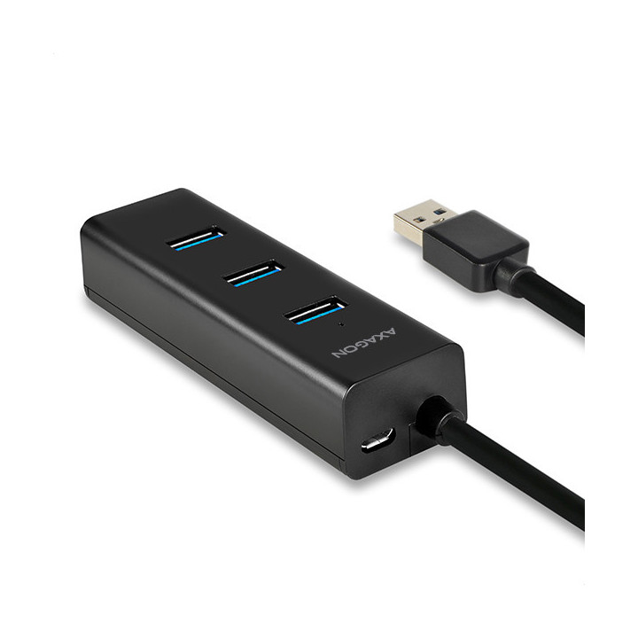 Axagon HUE-S2BP hub de interface USB 3.2 Gen 1 (3.1 Gen 1) Type-A 5000 Mbit s Preto