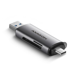 Axagon CRE-SAC leitor de cartões USB 3.2 Gen 1 (3.1 Gen 1) Type-A Type-C Cinzento