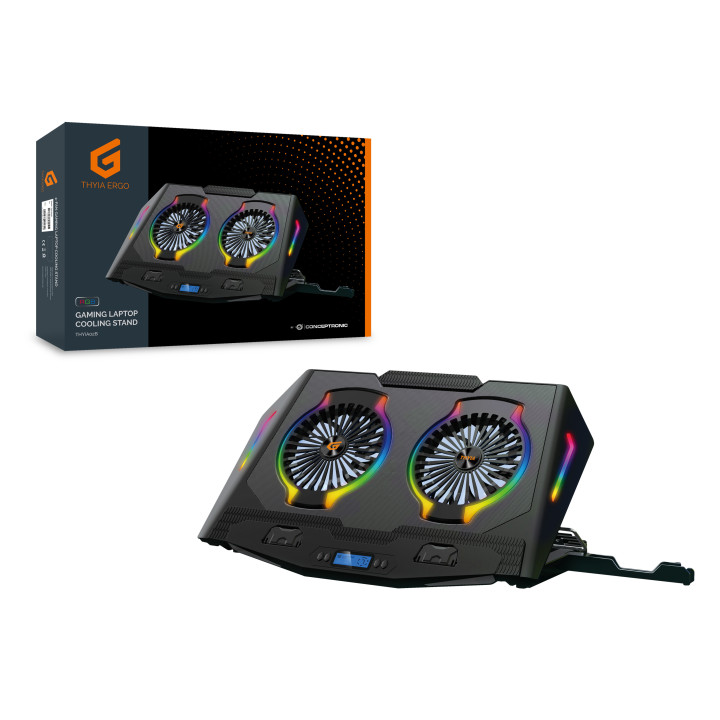 Conceptronic THYIA02B base de refrigeração para computador 43,2 cm (17") Preto
