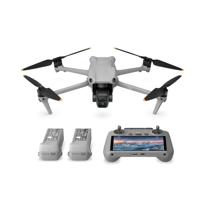 DJI Air 3 Fly More Combo 4 rotores Quadricóptero 48 MP 3840 x 2160 pixels 4241 mAh Preto, Cinzento