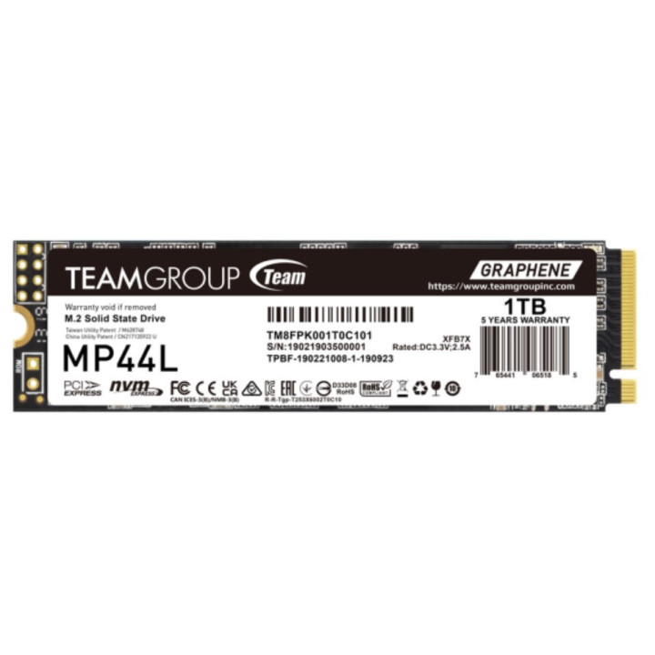 SSD Team Group MP44L TM8FPW001T0C101 M.2 1TB PCI Express 4.0 NVMe