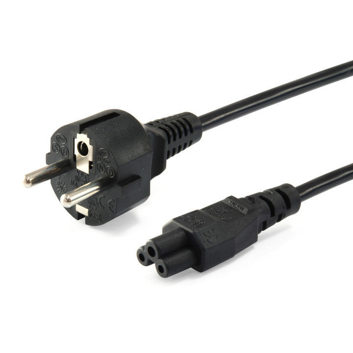 Equip 112151 cabo de energia Preto 3 m Ficha de alimentação tipo F Acoplador C5