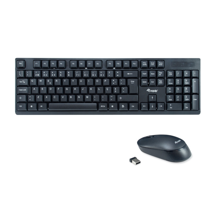 Equip 245222 teclado Rato incluído RF Wireless QWERTY Português Preto