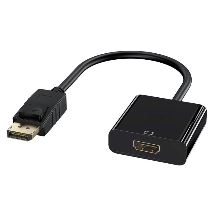 Ewent EC1455 adaptador de cabo de vídeo 0,15 m DisplayPort HDMI Preto