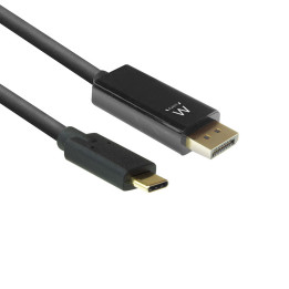 Ewent EW9826 adaptador de cabo de vídeo 2 m USB Type-C DisplayPort Preto
