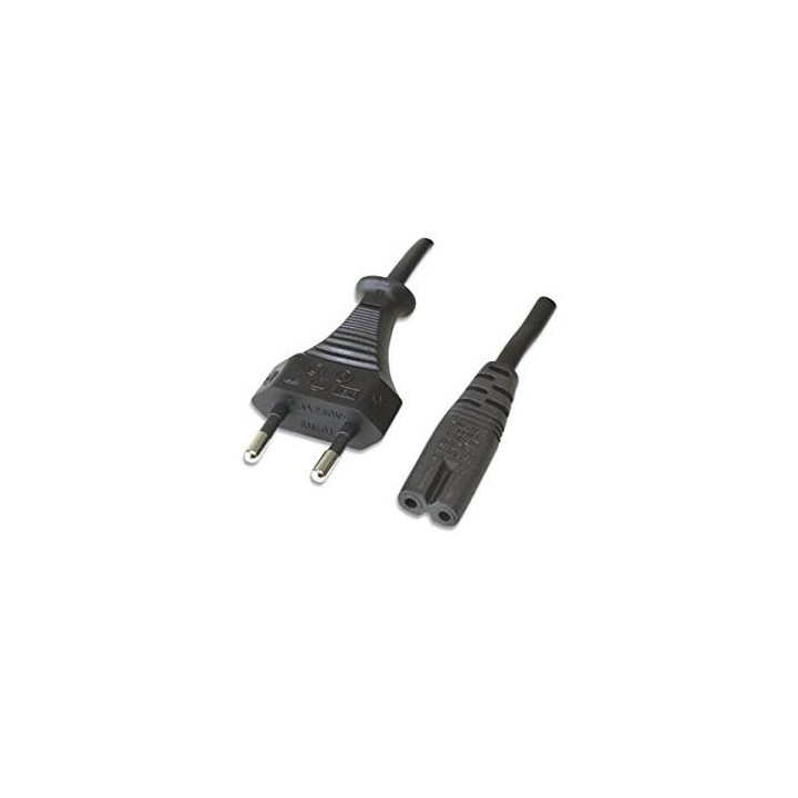 Ewent EC1906 cabo de energia Preto 1,8 m Ficha de alimentação tipo C Acoplador C7