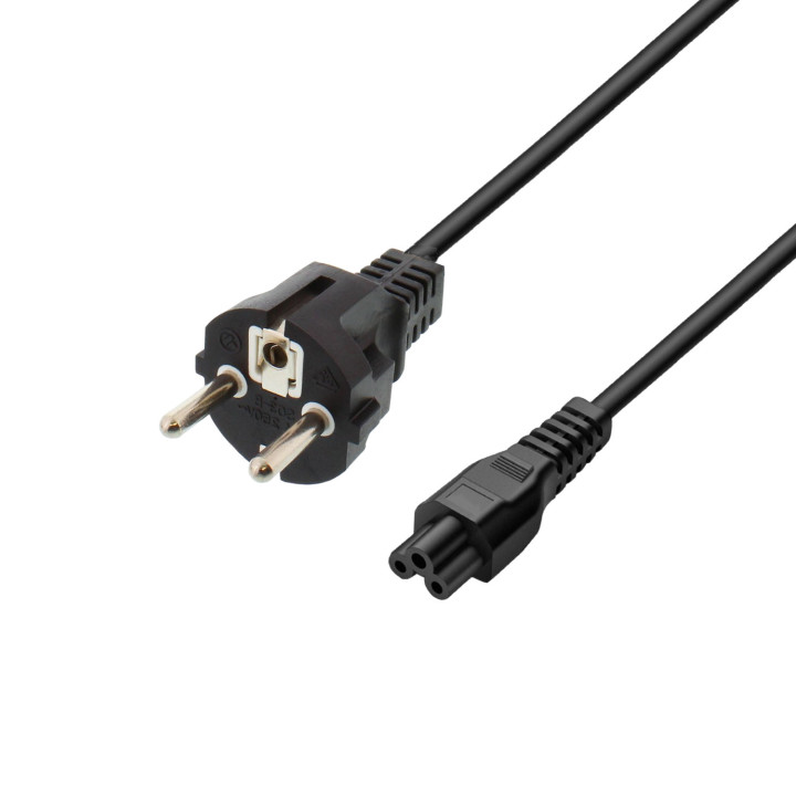 Ewent EC1907 cabo de energia Preto 1,8 m Ficha de alimentação tipo F Acoplador C5