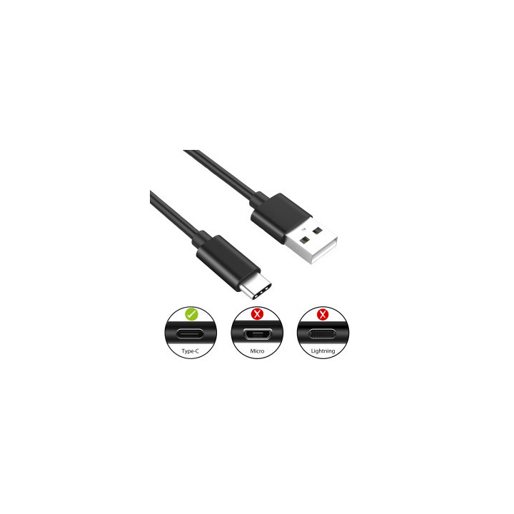 Ewent EC1033 cabo USB 1 m USB 2.0 USB A USB C Preto