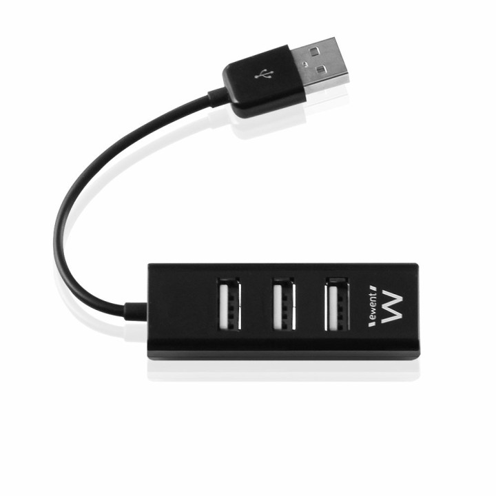 Ewent EW1123 hub de interface USB 2.0 480 Mbit s Preto