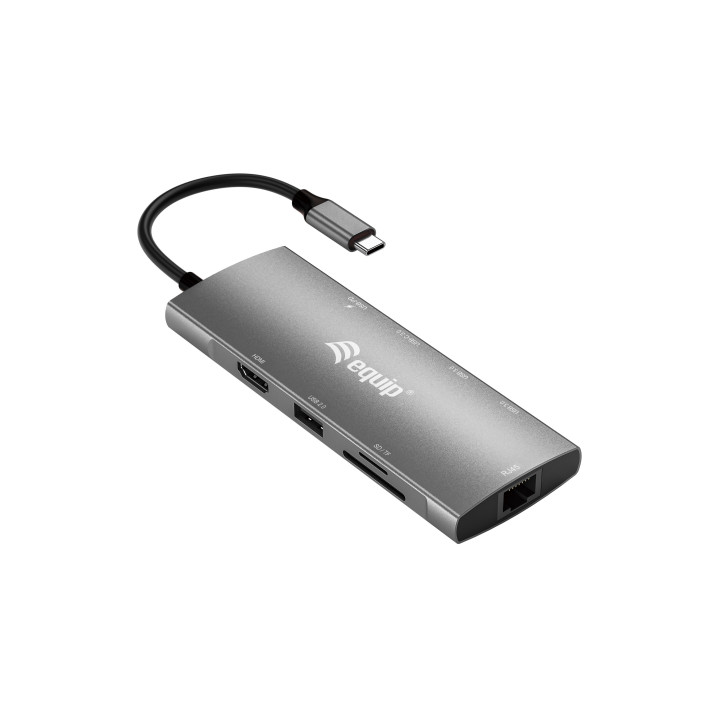 Equip 133490 base & duplicador de portas Com fios USB 3.2 Gen 1 (3.1 Gen 1) Type-C Cinzento