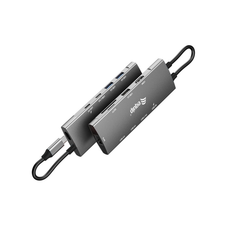 Equip 133490 base & duplicador de portas Com fios USB 3.2 Gen 1 (3.1 Gen 1) Type-C Cinzento