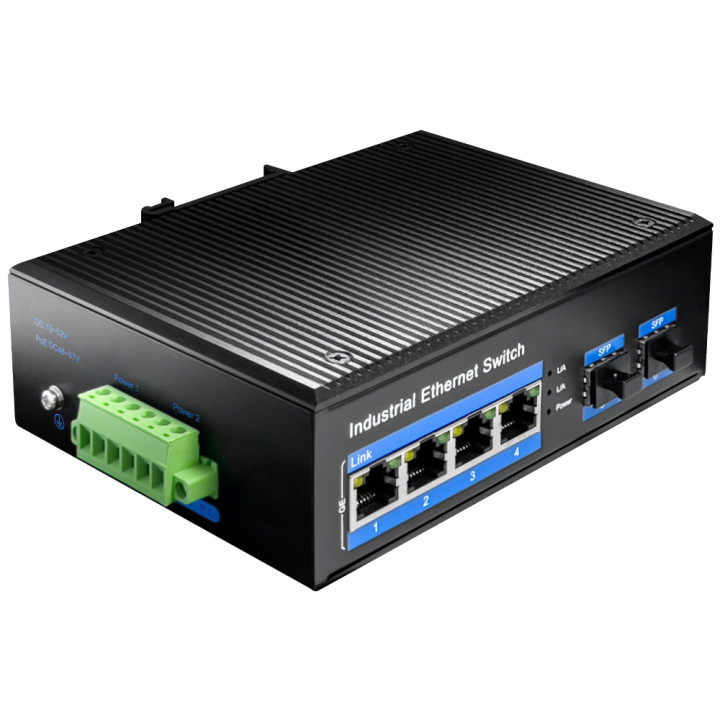 Cudy IG1004S2P switch de rede Não-gerido Gigabit Ethernet (10 100 1000) Power over Ethernet (PoE) Preto