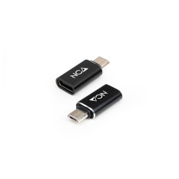 Nanocable 10.02.0014 adaptador para cabos Micro USB USB-C Preto