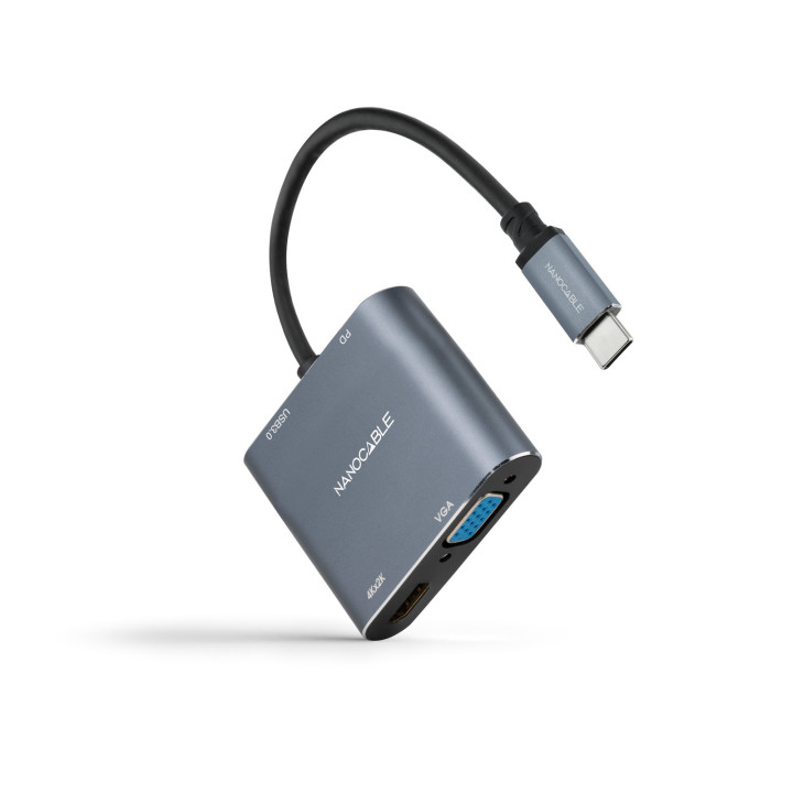 Nanocable 10.16.4304 adaptador gráfico USB Cinzento