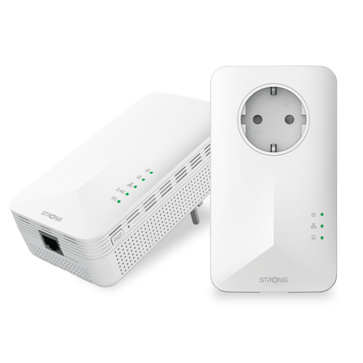Strong POWERL1000DUOWIFIEUV2 adaptador de rede PowerLine 1000 Mbit s Ethernet LAN Wi-Fi Branco 2 unidade(s)