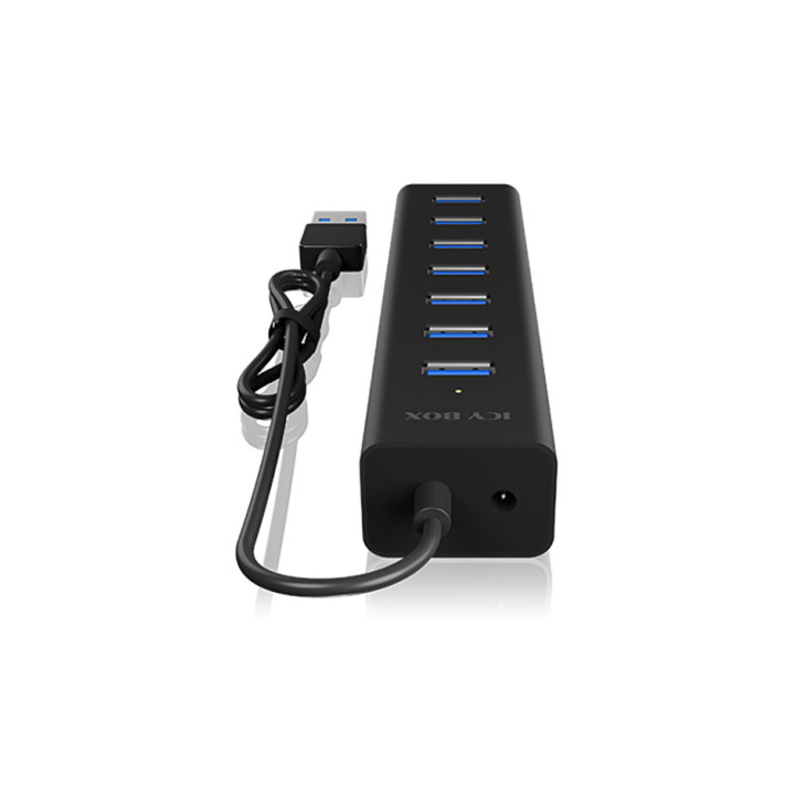 ICY BOX IB-HUB1700-U3 USB 3.2 Gen 1 (3.1 Gen 1) Type-A 5000 Mbit s Preto