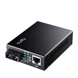 Cudy MC100SA-20 conversor de rede de média 100 Mbit s 1310 nm Modo único Preto