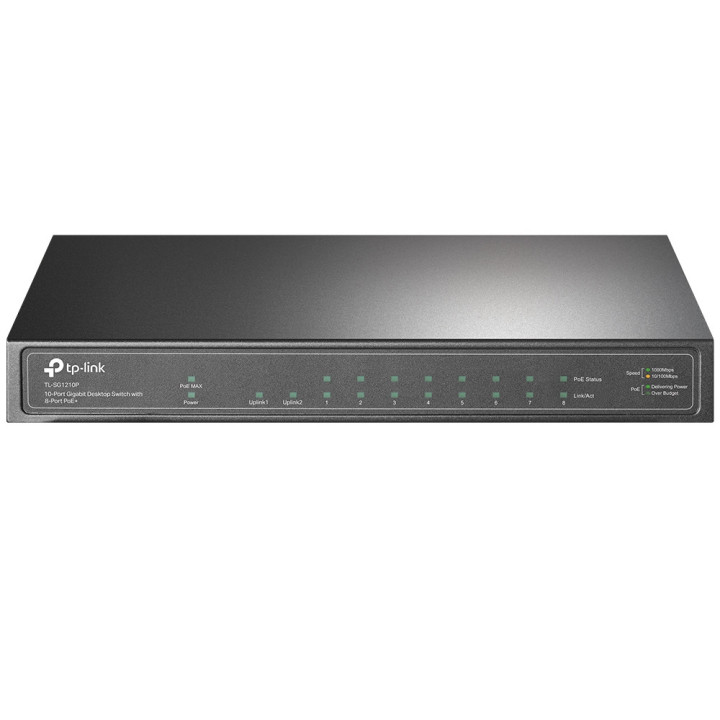 TP-Link TL-SG1210P Não-gerido Gigabit Ethernet (10 100 1000) Power over Ethernet (PoE) Cinzento