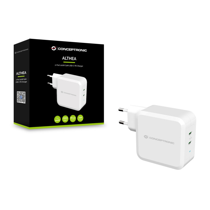 Conceptronic ALTHEA08W carregador de dispositivos móveis Universal Branco AC Interior