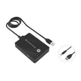 Conceptronic HUBBIES10B base & duplicador de portas USB 3.2 Gen 1 (3.1 Gen 1) Type-A Preto