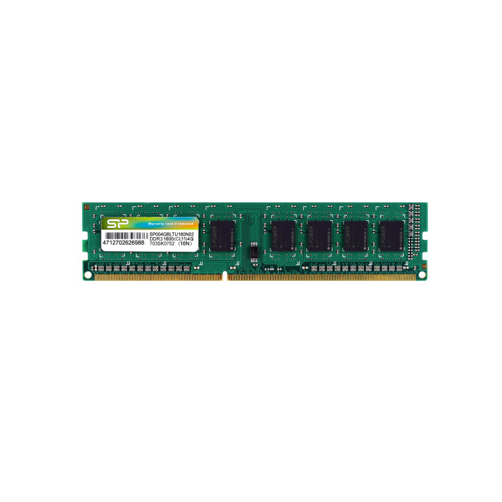 Silicon Power SP004GBLTU160N02 módulo de memória 4 GB DDR3 1600 MHz