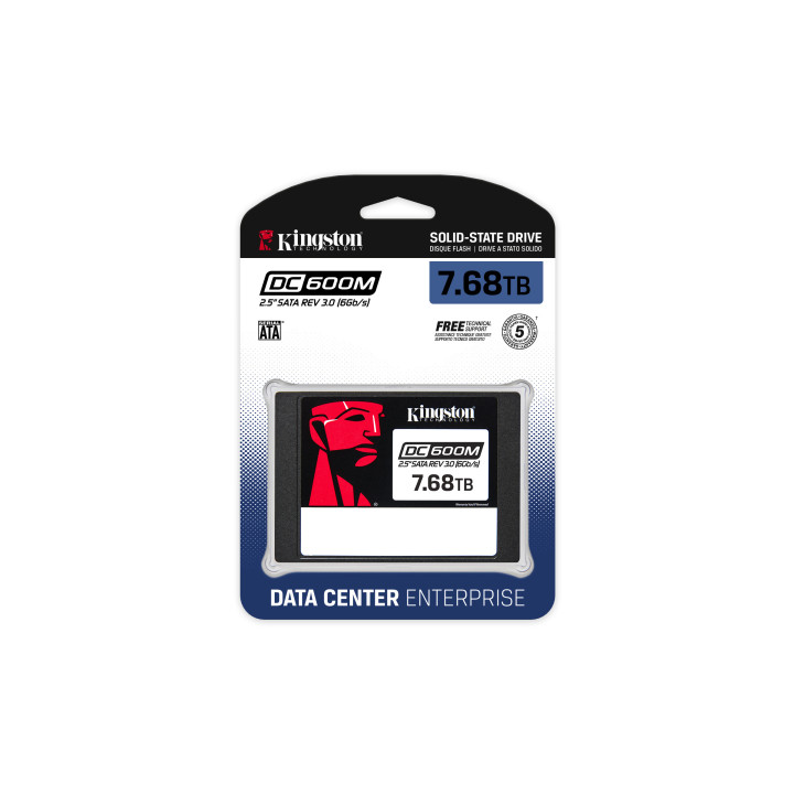 Kingston Technology DC600M 2.5" 7,68 TB Serial ATA III 3D TLC NAND