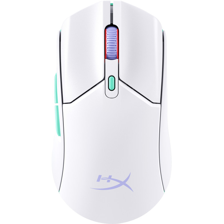 HP HyperX Pulsefire Haste 2 Core Wls - Gaming Mouse (Wht Grn Pur) rato