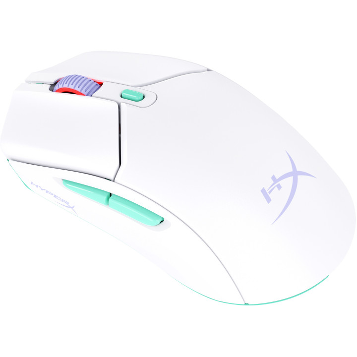 HP HyperX Pulsefire Haste 2 Core Wls - Gaming Mouse (Wht Grn Pur) rato