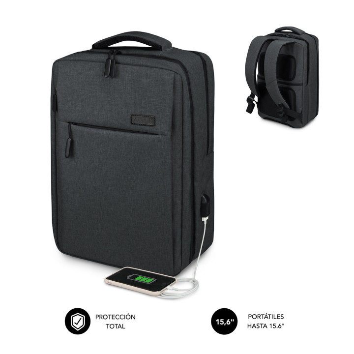 SUBBLIM TRAVELLER AIR PADDING 15.6'' GREY mochila Mochila casual Cinzento Poliéster