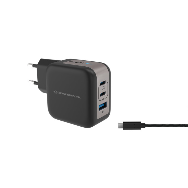 Conceptronic ALTHEA17B carregador de dispositivos móveis Universal Preto AC Carregamento rápido Interior