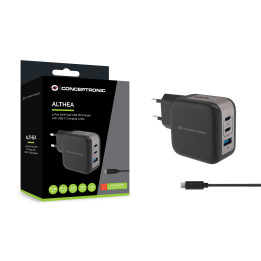Conceptronic ALTHEA17B carregador de dispositivos móveis Universal Preto AC Carregamento rápido Interior