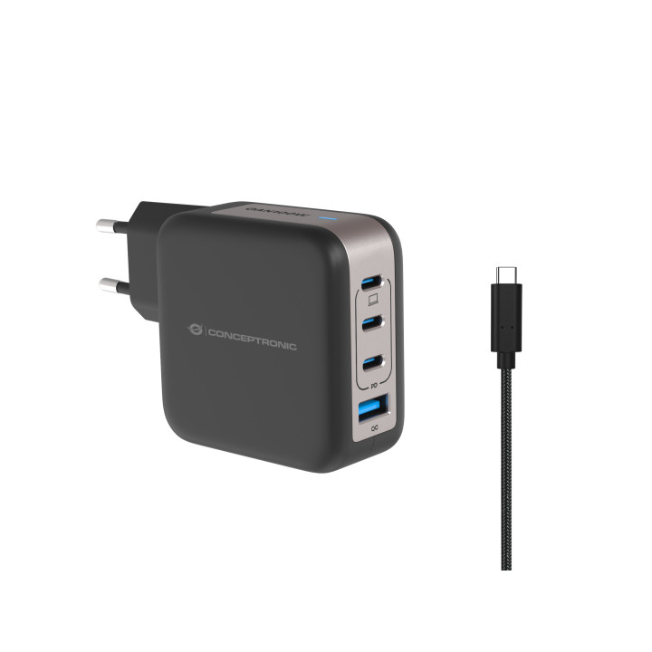 Conceptronic ALTHEA18B carregador de dispositivos móveis Universal Preto AC Carregamento rápido Interior