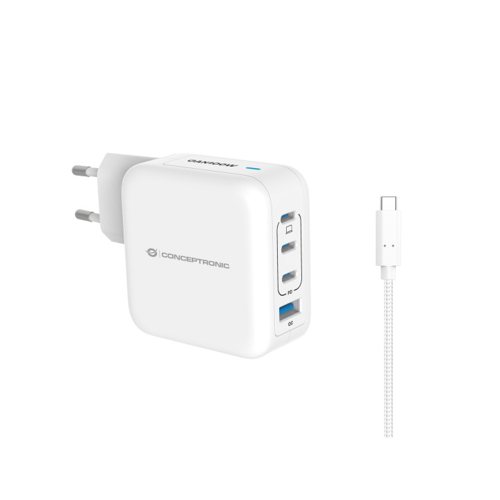 Conceptronic ALTHEA18W carregador de dispositivos móveis Universal Branco AC Carregamento rápido Interior