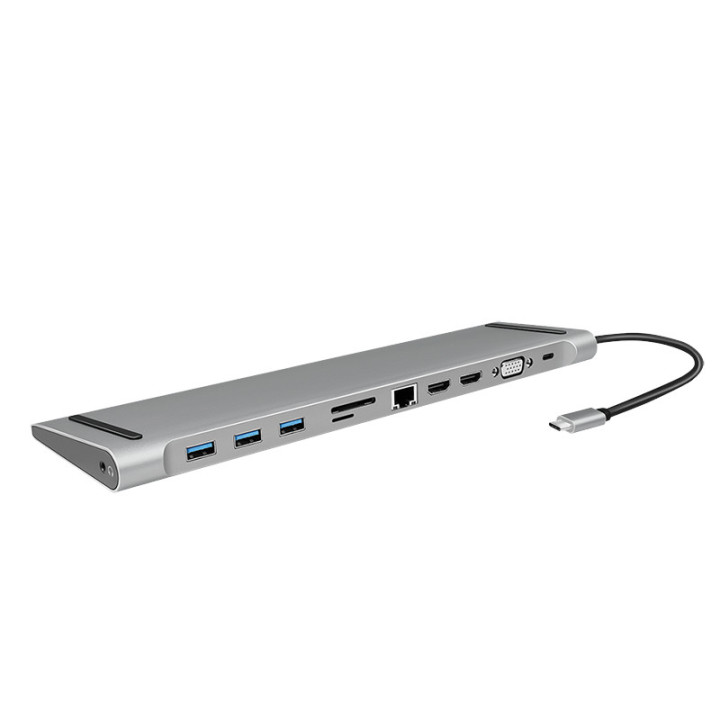 LogiLink UA0373 base & duplicador de portas Com fios USB 3.2 Gen 1 (3.1 Gen 1) Type-C Alumínio